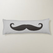 Coussins Longs Funny Mustache / Schnurrbart + votre texte (Dos)