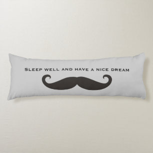 Coussins Longs Funny Mustache / Schnurrbart + votre texte
