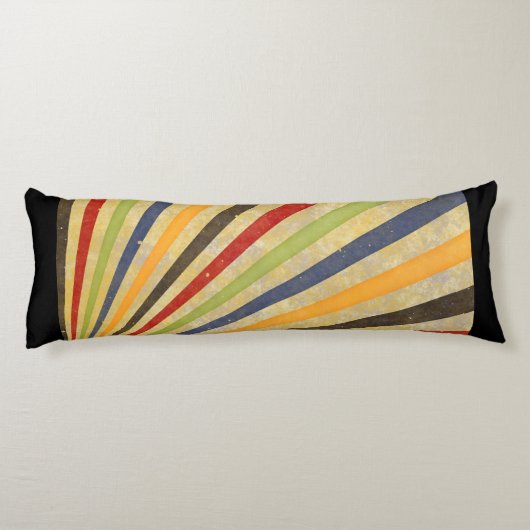 Coussins Longs Funny Retro Grunge Rays + votre idée (Dos)