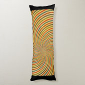 Coussins Longs Funny Retro Grunge Swirl + votre idée (Dos (Vertical))