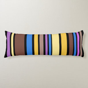 Coussins Longs Funny Stripes couleur VI + votre couleur arrière -