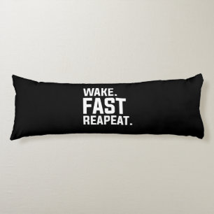 Coussins Longs Funny Wake Fast Repeat Graphisme Sarcastique