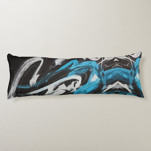 Coussins Longs Fusion Abstraite : Couleurs et lignes dynamiques (Dos)