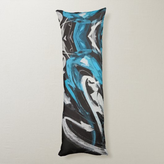 Coussins Longs Fusion Abstraite : Couleurs et lignes dynamiques (Dos (Vertical))