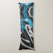 Coussins Longs Fusion Abstraite : Touches de Couleur et Lignes Dy (Devant (Vertical))