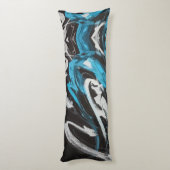 Coussins Longs Fusion Abstraite : Touches de Couleur et Lignes Dy (Dos (Vertical))
