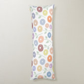 Coussins Longs Fuzzy Flower Lg Pattern Pastels on White (Dos (Vertical))