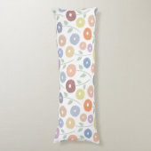 Coussins Longs Fuzzy Flower Lg Pattern Pastels on White (devant Vertical)