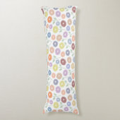 Coussins Longs Fuzzy Flower Pattern Pastels on White (devant Vertical)