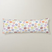 Coussins Longs Fuzzy Flower Pattern Pastels on White (Dos)