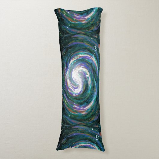 Coussins Longs Galaxie peinte à la main (Devant (Vertical))