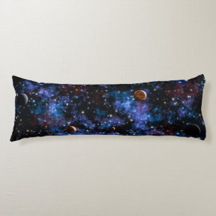Coussins Longs Galaxies colorées, étoiles et planètes