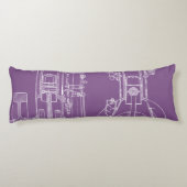 Coussins Longs Génie schématique Dessin Moteur à gaz initial (Dos)