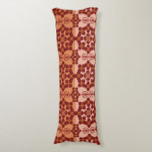 Coussins Longs Geometric Ethnic Pattern Body Pillow – Burgundy Re (Devant (Vertical))