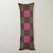 Coussins Longs Geometric Ethnic Pattern Body Pillow – Burgundy Re (Dos (Vertical))
