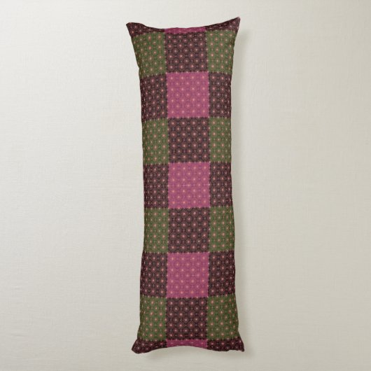 Coussins Longs Geometric Ethnic Pattern Body Pillow – Burgundy Re (Dos (Vertical))