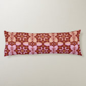 Coussins Longs Geometric Ethnic Pattern Body Pillow – Burgundy Re (Dos)