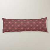 Coussins Longs Geometric Ethnic Pattern Body Pillow – Burgundy Re (Dos)