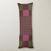 Coussins Longs Geometric Ethnic Pattern Body Pillow – Burgundy Re (Dos (Vertical))