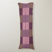 Coussins Longs Geometric Ethnic Pattern Body Pillow – Burgundy Re (Devant (Vertical))