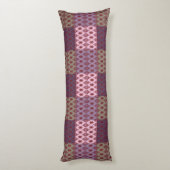 Coussins Longs Geometric Ethnic Pattern Body Pillow – Burgundy Re (Dos (Vertical))