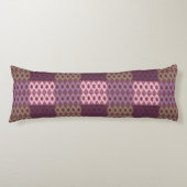 Coussins Longs Geometric Ethnic Pattern Body Pillow – Burgundy Re (Devant)