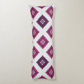 Coussins Longs Geometric Ethnic Pattern Body Pillow – Burgundy Re (Dos (Vertical))