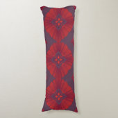 Coussins Longs Geometric Ethnic Pattern Body Pillow – Burgundy Re (Devant (Vertical))