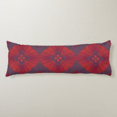 Coussins Longs Geometric Ethnic Pattern Body Pillow – Burgundy Re (Devant)
