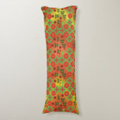 Coussins Longs Geometric Ethnic Pattern Body Pillow – Burgundy Re (Devant (Vertical))