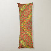 Coussins Longs Geometric Ethnic Pattern Body Pillow – Burgundy Re (Dos (Vertical))