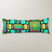 Coussins Longs Geometric Mosaic Pillow Box Block Colorful (Dos)