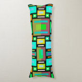Coussins Longs Geometric Mosaic Pillow Box Block Colorful (Devant (Vertical))