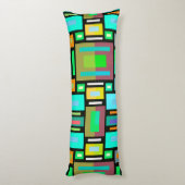 Coussins Longs Geometric Mosaic Pillow Box Block Colorful (Dos (Vertical))