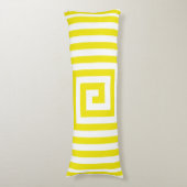 Coussins Longs Géométrie jaune et blanc - Inverse solide (Devant (Vertical))