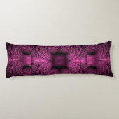 Coussins Longs géométrie motif magenta fractale (Dos)