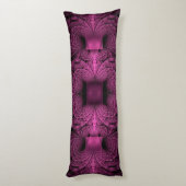 Coussins Longs géométrie motif magenta fractale (Dos (Vertical))