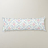 Coussins Longs géométrique Abstraite, bleue, rose et blanc cassé (Dos)