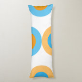 Coussins Longs Géométrique moderne bleu et jaune (Dos (Vertical))