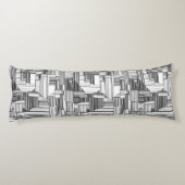 Coussins Longs Géométrique noir et blanc (Dos)