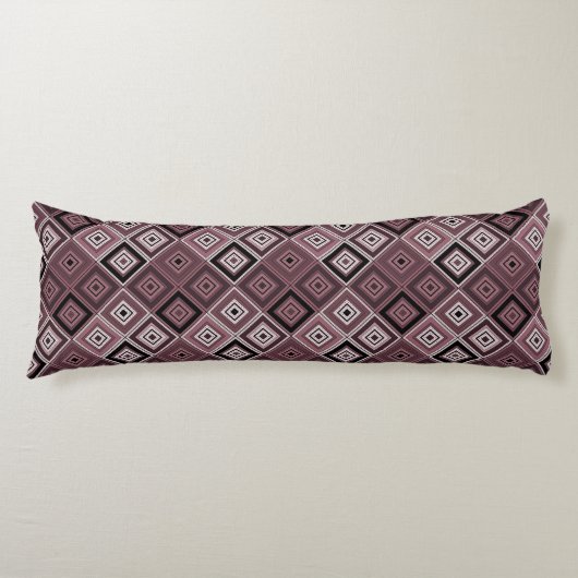 Coussins Longs Geometry ethnic patchwork brown burgundy  (Devant)