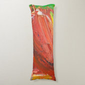 Coussins Longs Geste Vertical Abstrait en Rouge (Devant (Vertical))