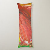 Coussins Longs Geste Vertical Abstrait en Rouge (Dos (Vertical))