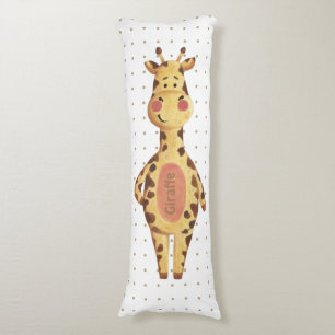Coussins Longs Ggirafe pois motif enfants crèche
