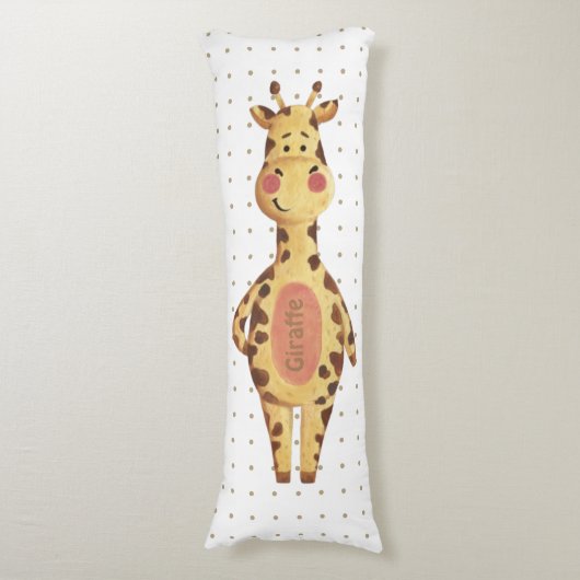 Coussins Longs Ggirafe pois motif enfants crèche (Devant (Vertical))