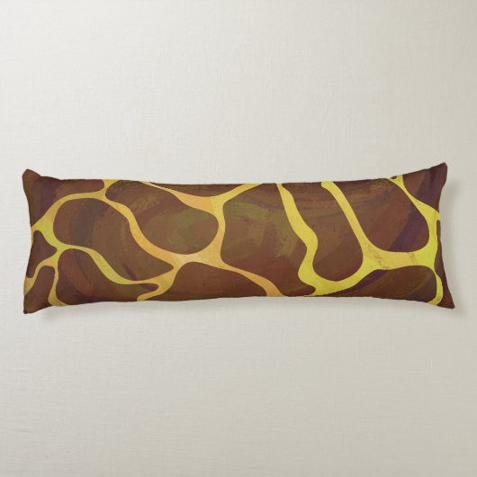 Coussins Longs Giraffe Brown et jaune Silhouette (Dos)