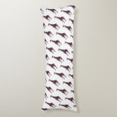 Coussins Longs Giraffe Rose chaud et Silhouette noire (Devant (Vertical))