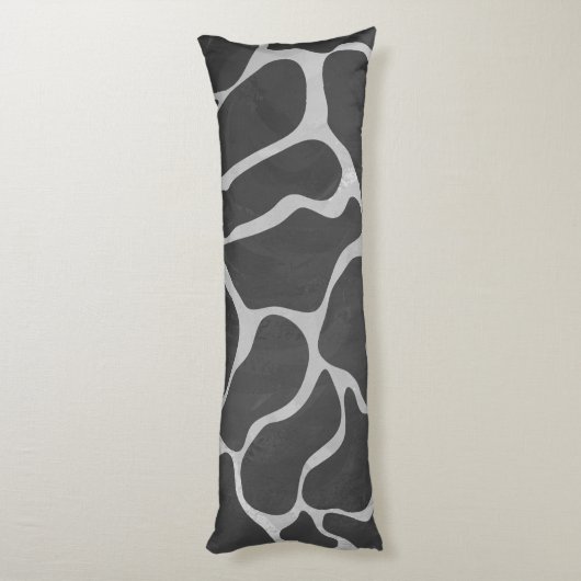 Coussins Longs Giraffe Silhoutte noir et gris (Dos (Vertical))