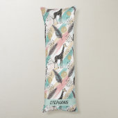 Coussins Longs Giraffe Whimsical Polka Dot Motif - Pastel (Dos (Vertical))