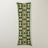 Coussins Longs girly chic mode art déco or émeraude vert émeraude (Devant (Vertical))